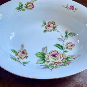 Vintage Lynmore Fine China Golden Rose Oval Serving Platter – 1950s Japan